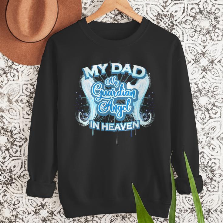 My Dad Is My Guardian Angel In Heaven Loss Father Memorial Men Sweatshirt