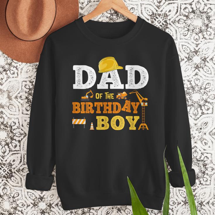 Dad Mom Of The Birthday Boy Kid Construction Matching Family Men Sweatshirt