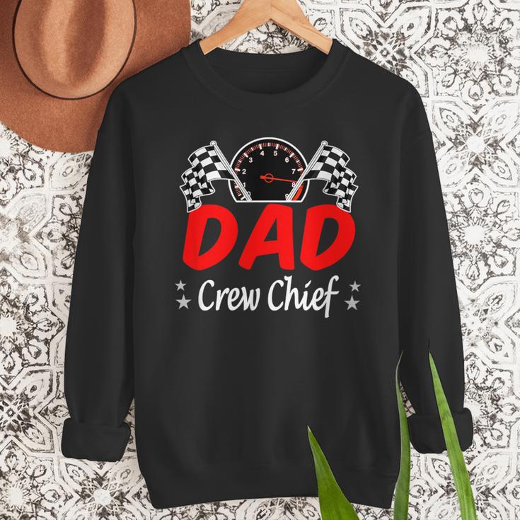 Dad Pit Crew Chief Racing Birthday Childs Party Fun Men Sweatshirt