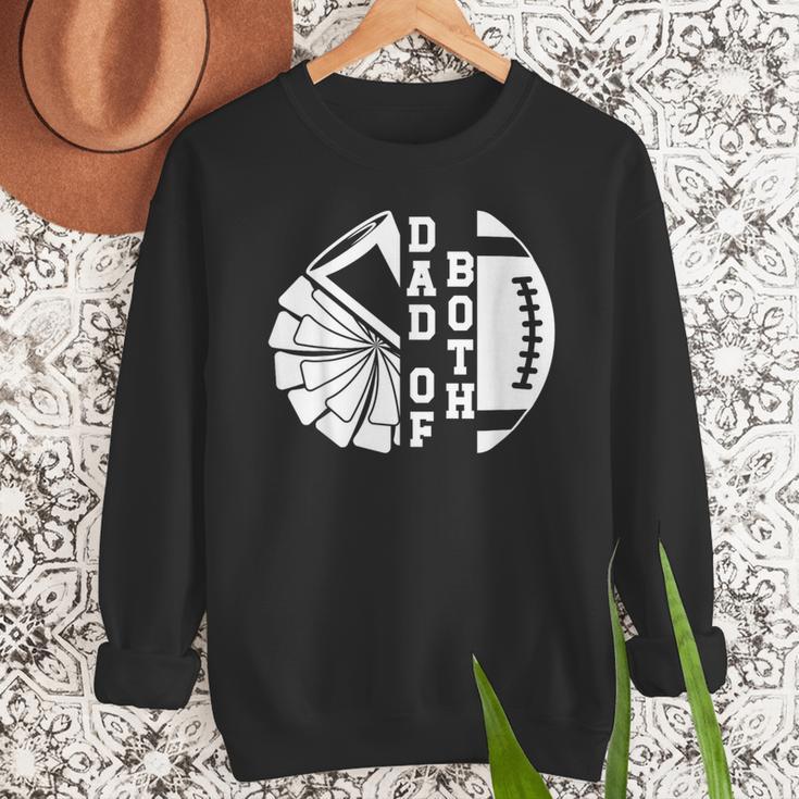 Dad Of Both Proud Football And Cheer Dad Men Sweatshirt