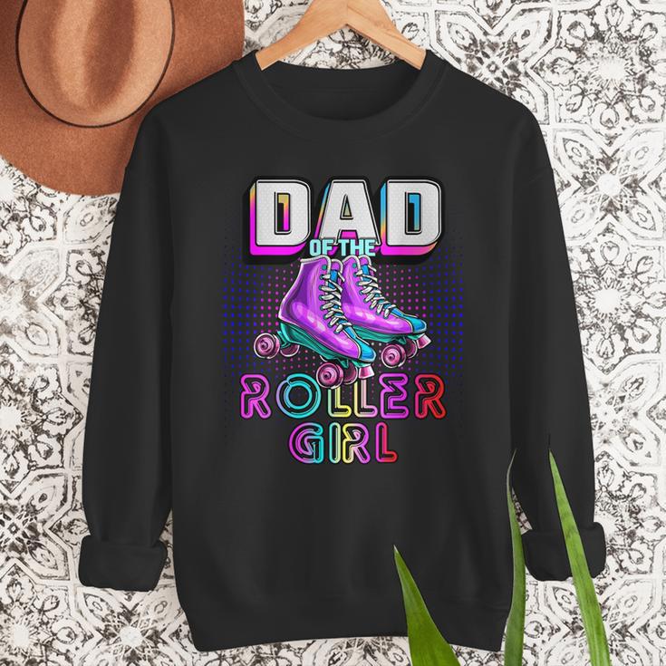 Dad Of Roller Girl Roller Skating Birthday Matching Family Men Sweatshirt