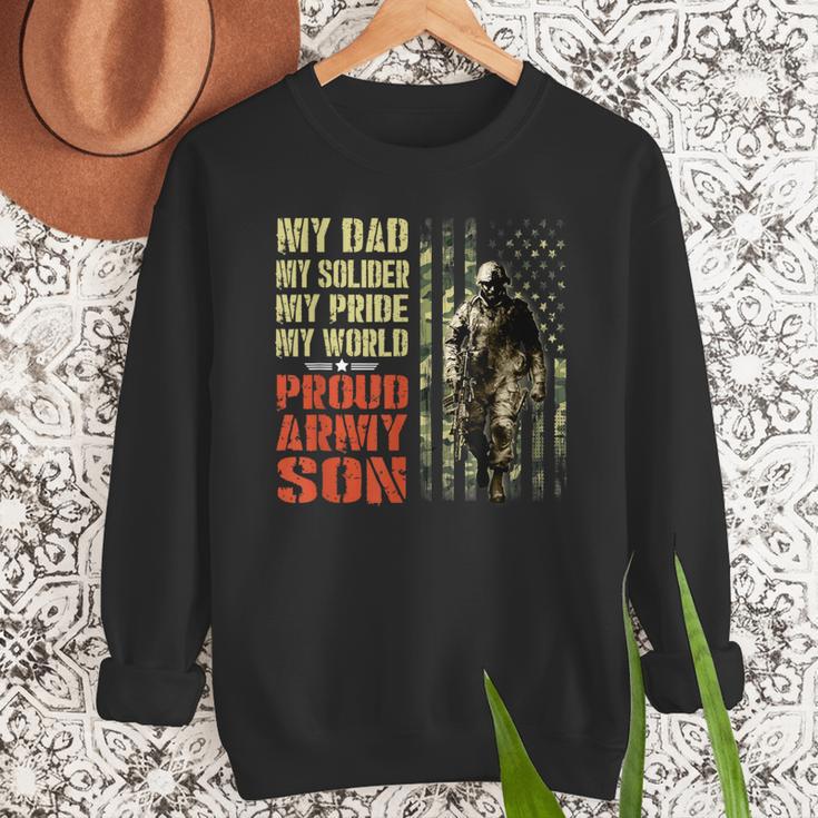 My Dad Is A Soldier Hero Proud Army Son US Military Men Sweatshirt