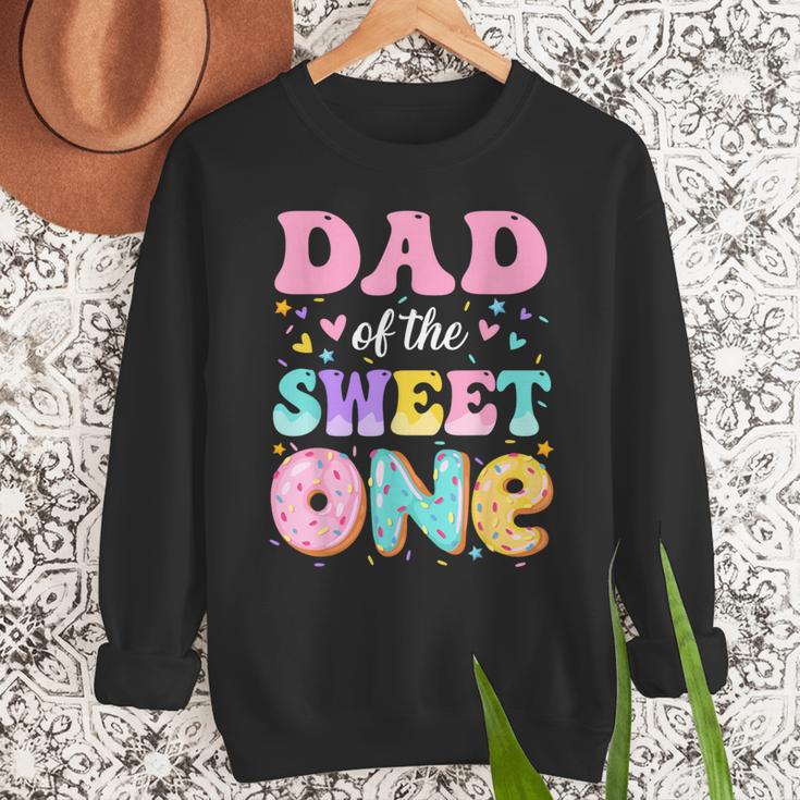 Dad Of The Sweet One 1st Birthday Donut Bday Party Men Sweatshirt