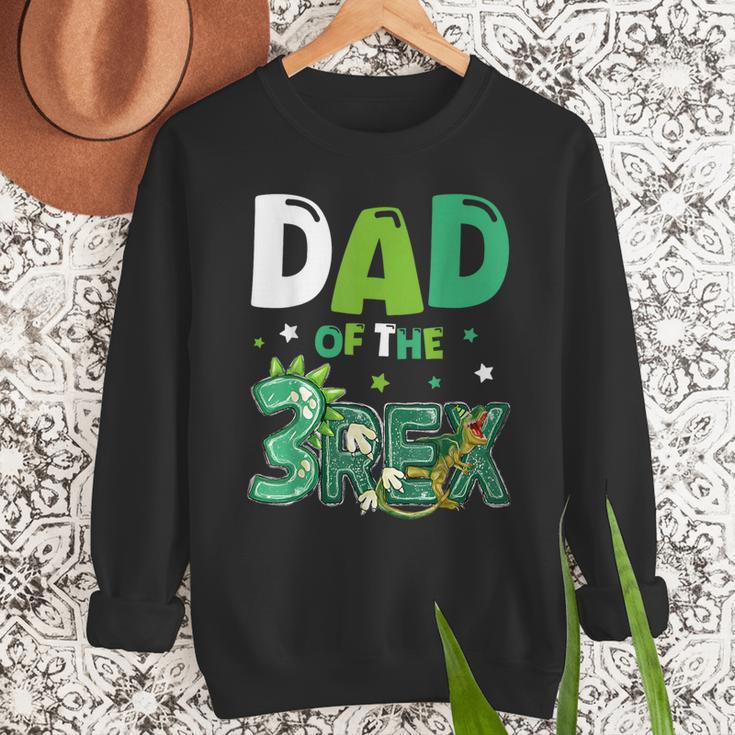 Dad Of The Three Rex Birthday Dinosaur Family Matching Men Sweatshirt
