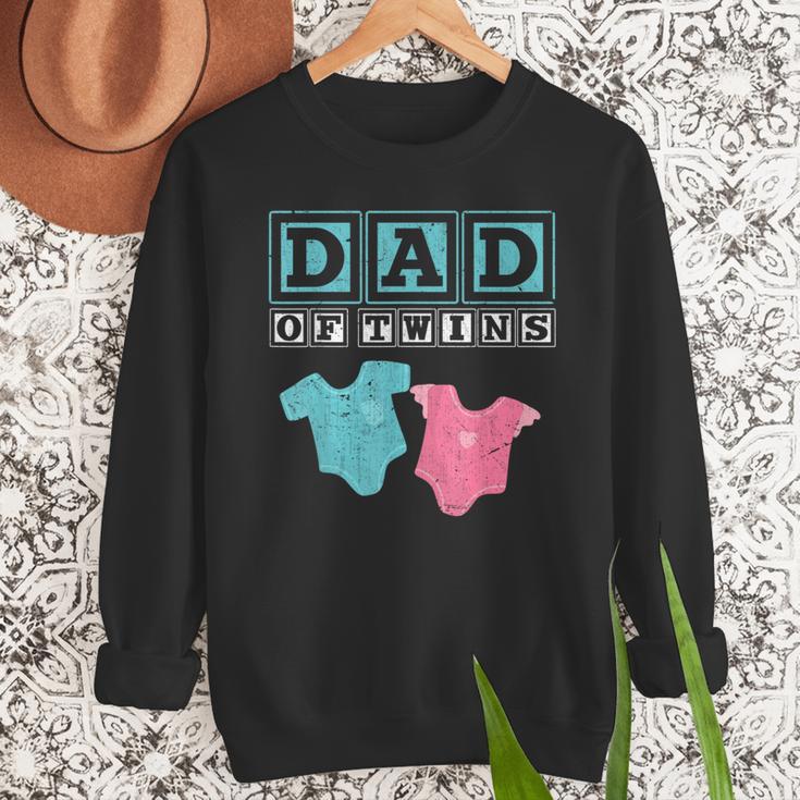 Dad Of Twins Family Daddy Fathers Day Future Parents Men Sweatshirt