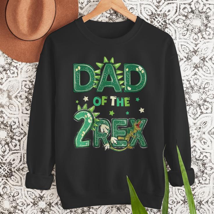 Dad Of The Two Rex Birthday Dinosaur Family Matching Men Sweatshirt