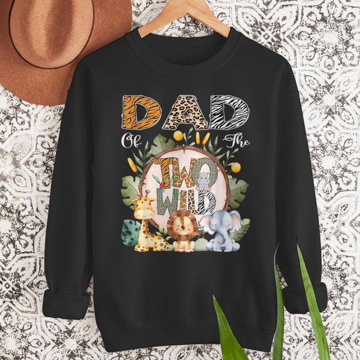 Dad Of The Two Wild Animal Safari 2Nd Birthday Party Men Sweatshirt Dad Of The Two Wild Animal Safari 2Nd Birthday Party Men Sweatshirt