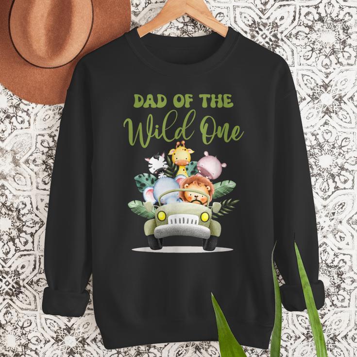 Dad Of The Wild One 1st Birthday Safari Family Matching Men Sweatshirt