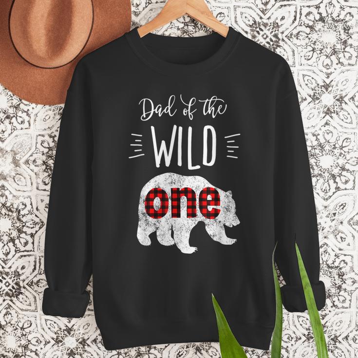 Dad Of The Wild One Shirt Bear Lumberjack 1st Birthday Tee Men Sweatshirt