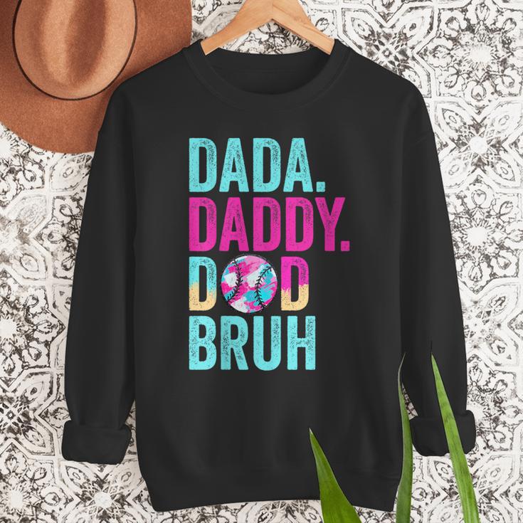 Dada Daddy Dad Bruh Baseball Drip Ice Cream Dad Bruh Men Sweatshirt