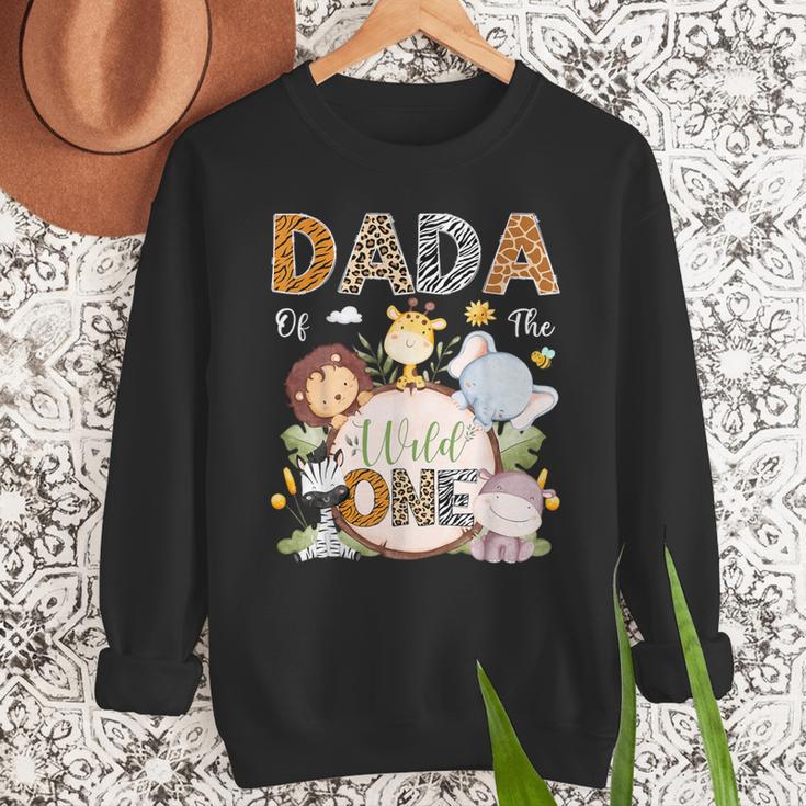 Dada Of The Wild One 1St Birthday Safari Jungle Animals Men Sweatshirt