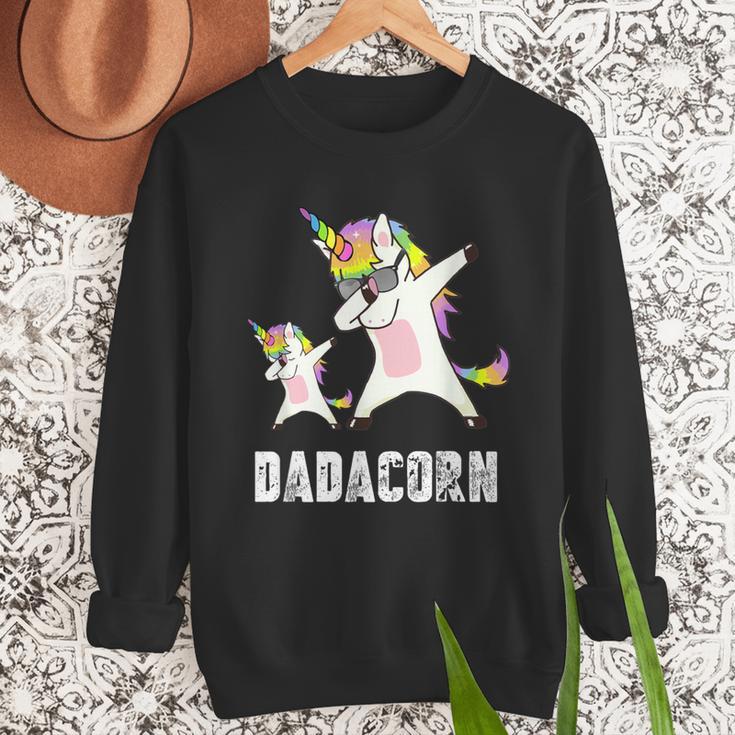 Dadacorn Shirt Unicorn Dad And Baby Best Father Men Sweatshirt