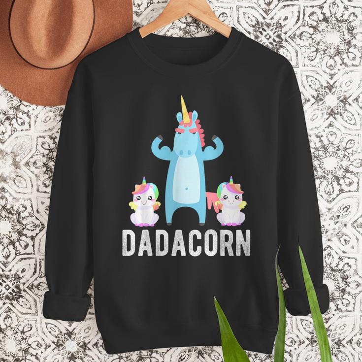 Dadacorn Unicorn Lover Tee For Papa Dad And Kid Men Sweatshirt