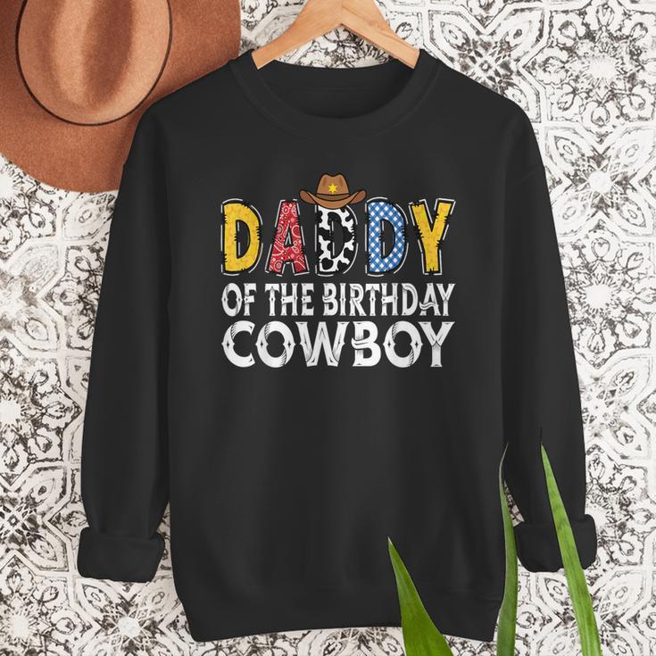 Daddy 1st Birthday Cowboy Western Daddy Birthday Boy Men Sweatshirt