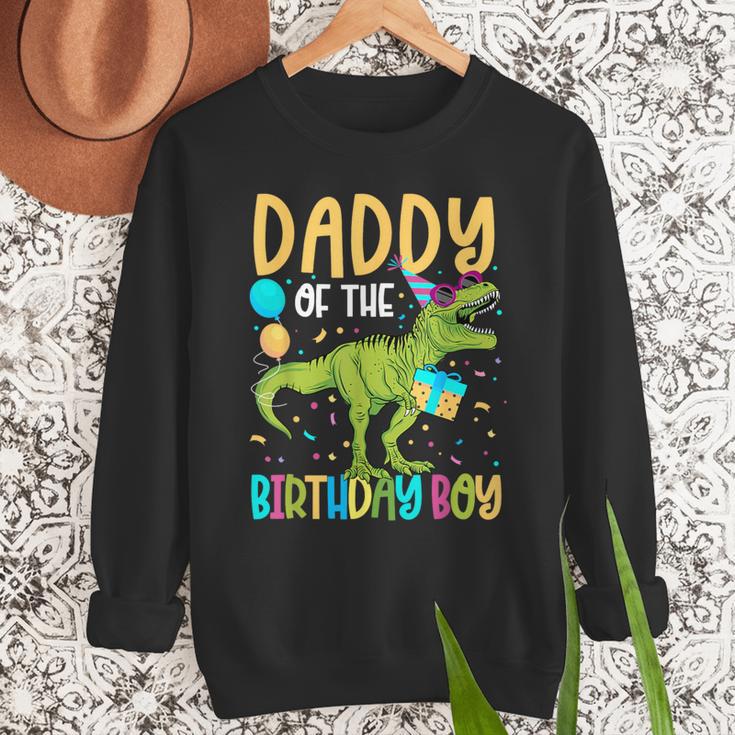 Daddy Of The Birthday Boy Family Matching Dinosaur Squad Men Sweatshirt