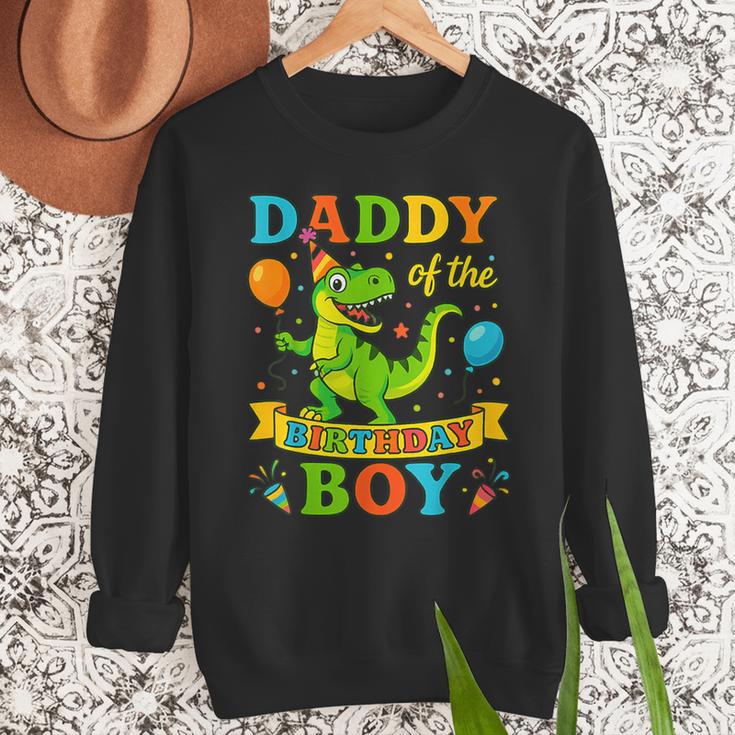 Daddy Of The Birthday Boy T-Rex Dinosaur Birthday Party Men Sweatshirt