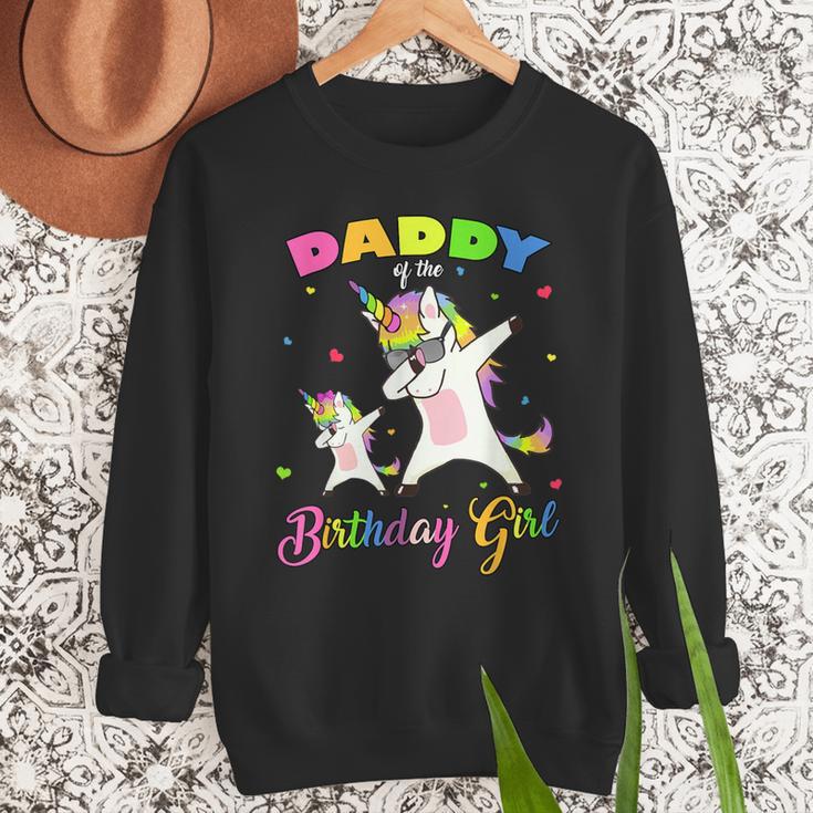 Daddy Of The Birthday Girl Dabbing Unicorn Princess And Dad Men Sweatshirt