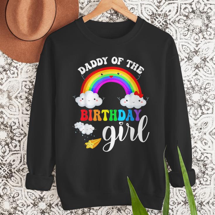 Daddy Of The Birthday Girl Rainbow B-Day Matching Family Men Sweatshirt Daddy Of The Birthday Girl Rainbow B-Day Matching Family Men Sweatshirt