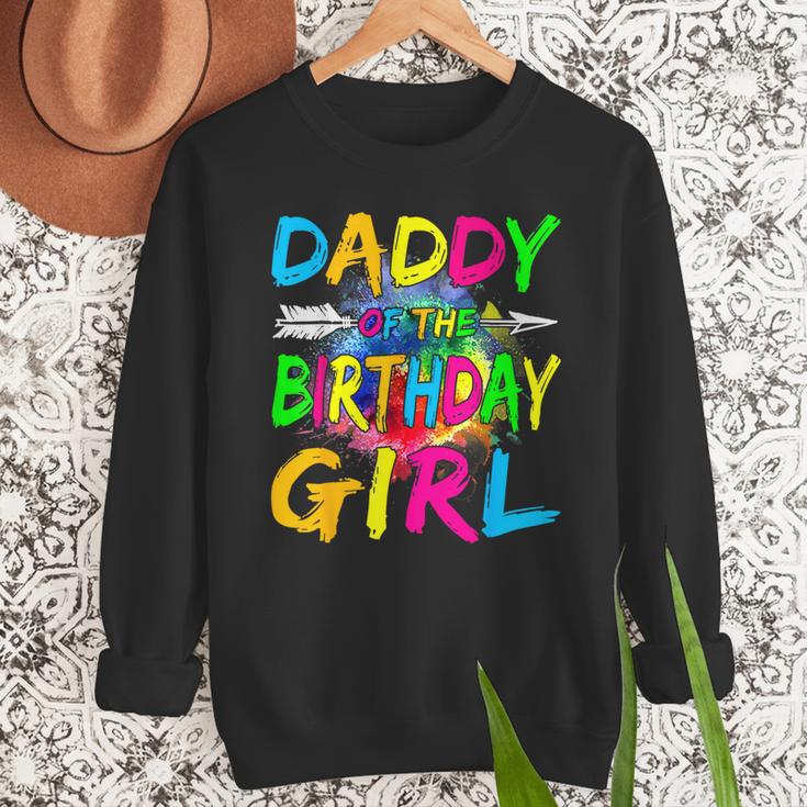Daddy Of The Birthday Girl Retro 80's Party Men Sweatshirt