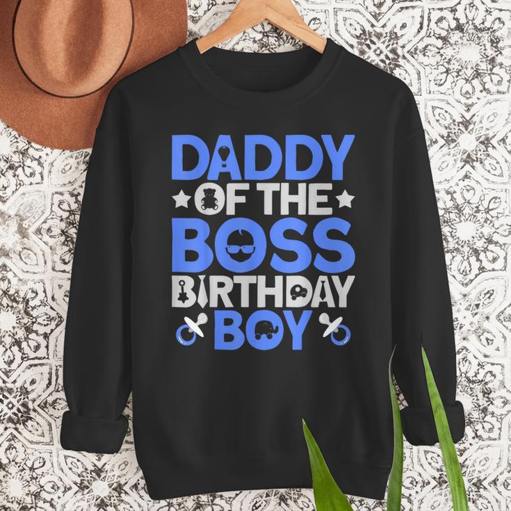 Daddy Of The Boss Birthday Party Outfit Like A Boss Daddy Men Sweatshirt
