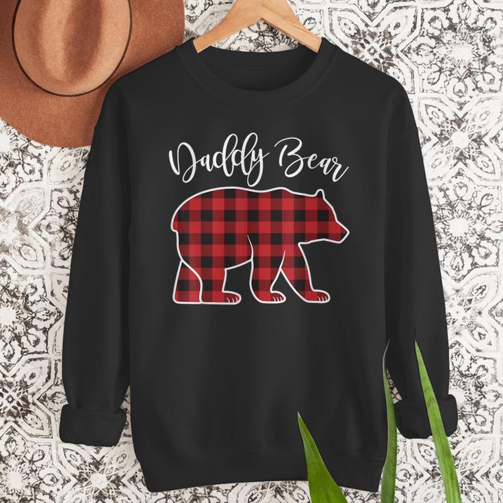Daddy Dad Bear Pajama Red Buffalo Xmas Family Christmas Men Sweatshirt