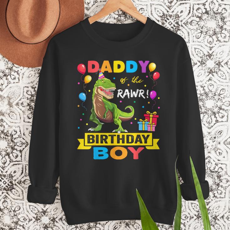 Daddy Dinosaur Shirt Cute Birthday Boy Family Apparel Men Sweatshirt