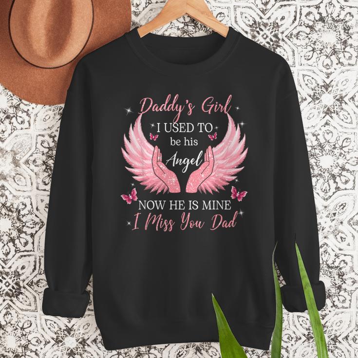 Daddy Girl I Used To Be His Angel Now He Is Mine Men Sweatshirt