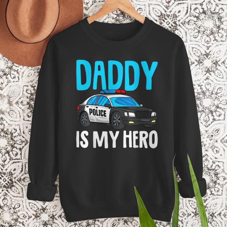 Daddy Is My Hero Police Toddler Police Officer Cop Boys Kids Men Sweatshirt