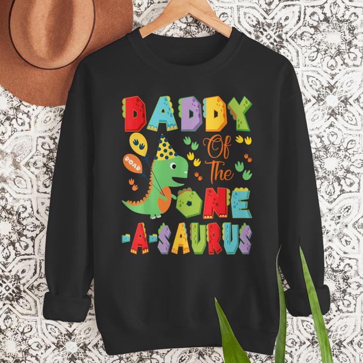 Daddy Of The One-A-Saurus 1St Birthday Boy Dinosaur Men Sweatshirt
