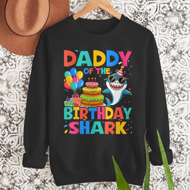 Daddy Of The Shark Birthday Dad Matching Family Men Sweatshirt