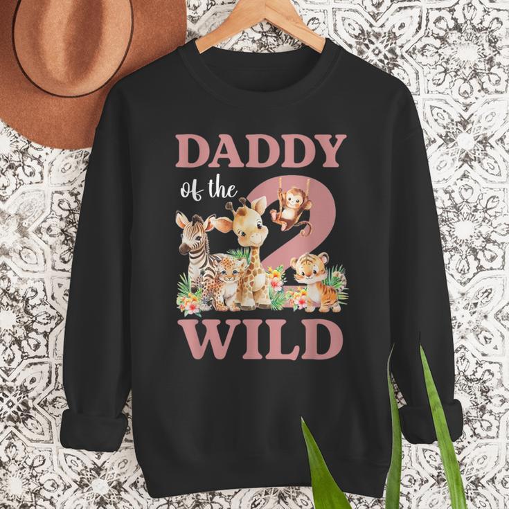 Daddy Of The Two Wild Zoo 2nd Birthday Safari Jungle Animal Men Sweatshirt
