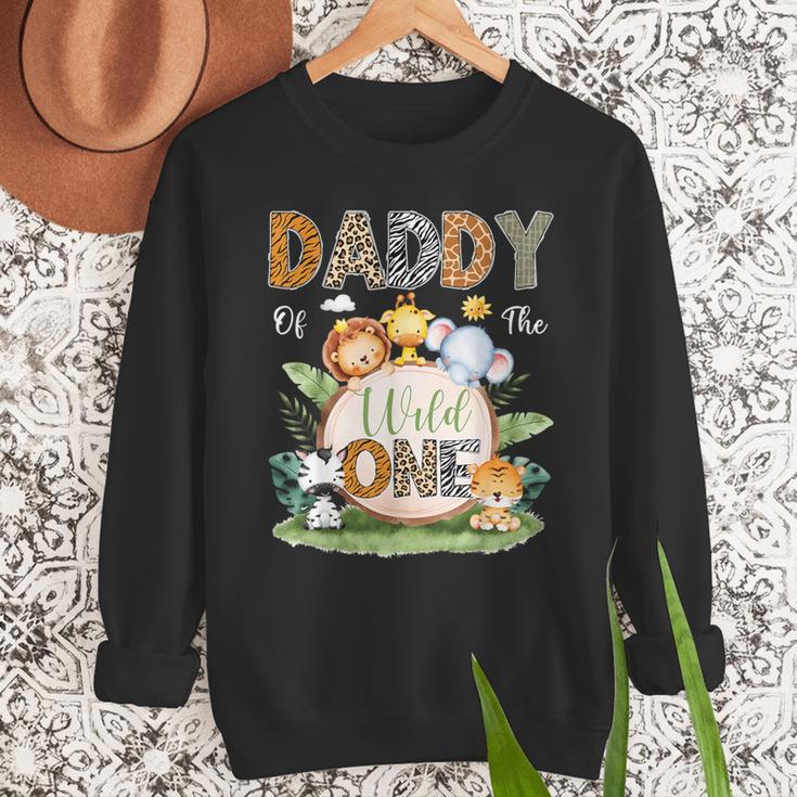 Daddy Of The Wild One 1St Birthday Kids Safari Jungle Men Sweatshirt
