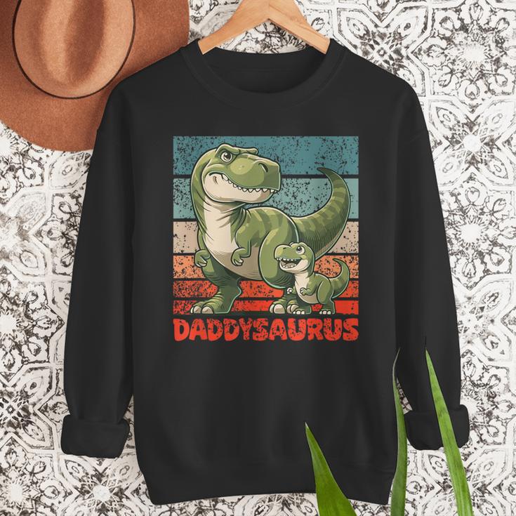 Daddysaurus Father's Day Best Dad T-Rex Papa Men Sweatshirt