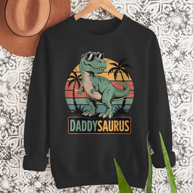 DaddysaurusRex Dinosaur Daddy Saurus Family Matching Dad Men Sweatshirt