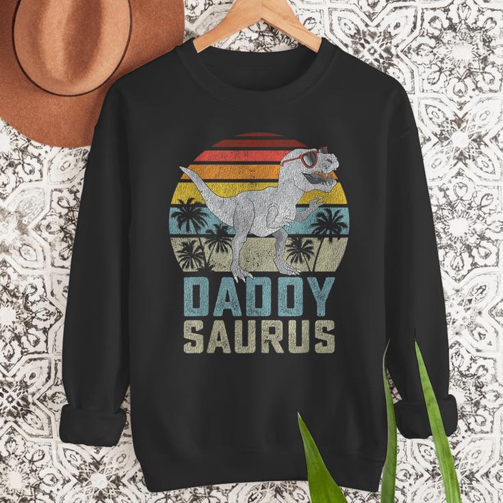 DaddysaurusRex Dinosaur Daddy Saurus Family Matching Men Sweatshirt