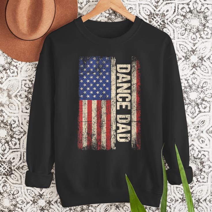 Dance Dad US American Flag Shirt Dancer Dancing Father Men Men Sweatshirt