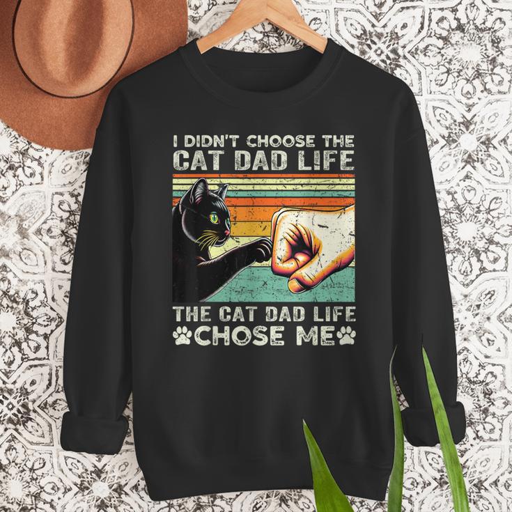 I Didn't Choose The Cat Dad Life Funny Cat Lovers Vintage Men Sweatshirt I Didn't Choose The Cat Dad Life Funny Cat Lovers Vintage Men Sweatshirt