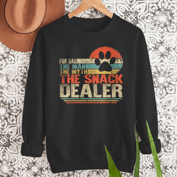 Dog Fathers Day Fur Dad The Man The Myth The Snack Dealer Men Sweatshirt