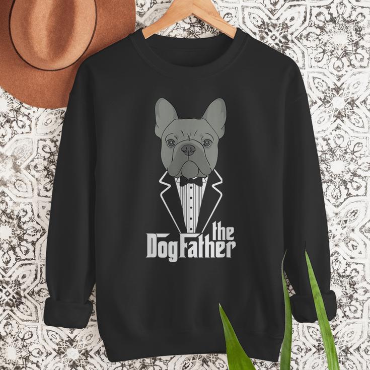The Dogfather French Bulldog Dad Frenchie Papa T-Shirt Small Men Sweatshirt