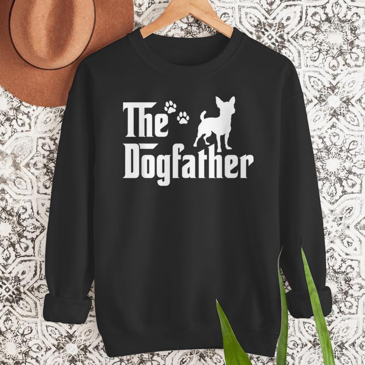 The Dogfather Tee Dad Dog Lover Chihuahua Men Sweatshirt