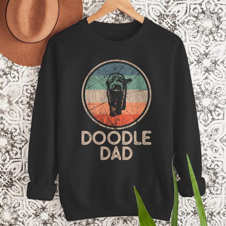 Doodle Dog Vintage Doodle Dad Small Men Sweatshirt