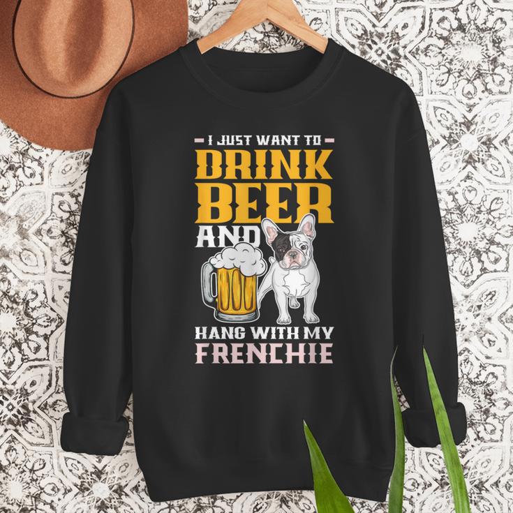 Drink Beer & Hang With My Frenchie French Bulldog Dad For Men Women Men Sweatshirt