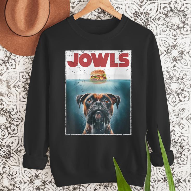 Drooling Boxer Jowls Fawn Dog Mom Dog Dad Burger Men Sweatshirt