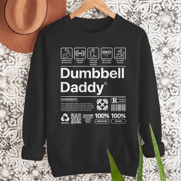 Dumbbell Daddy And Dad Gym Workout Father Men Sweatshirt