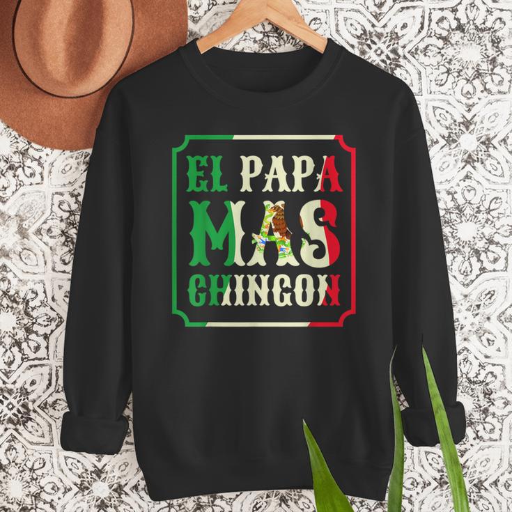 El Papa Mas Chingon Best Mexican Great Dad Men Sweatshirt