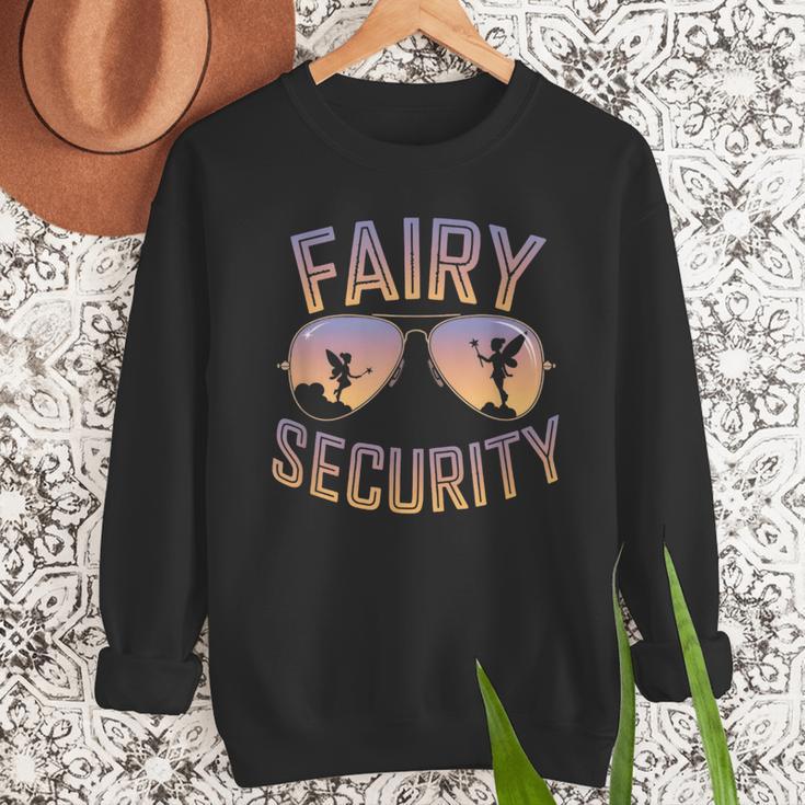 Fairy Security Birthday Family Halloween Costume Dad Mom Men Sweatshirt