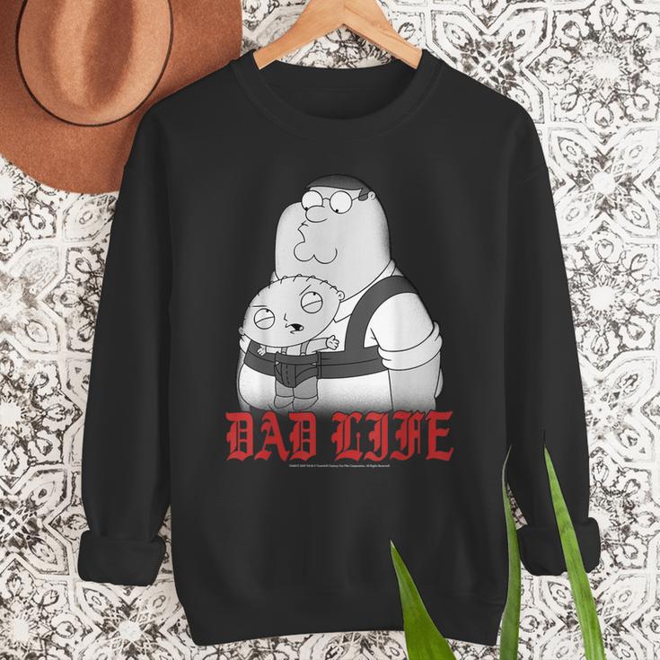 Family Guy Peter Stewie Dad Life Distressed Big Chest Logo Men Sweatshirt Family Guy Peter Stewie Dad Life Distressed Big Chest Logo Men Sweatshirt