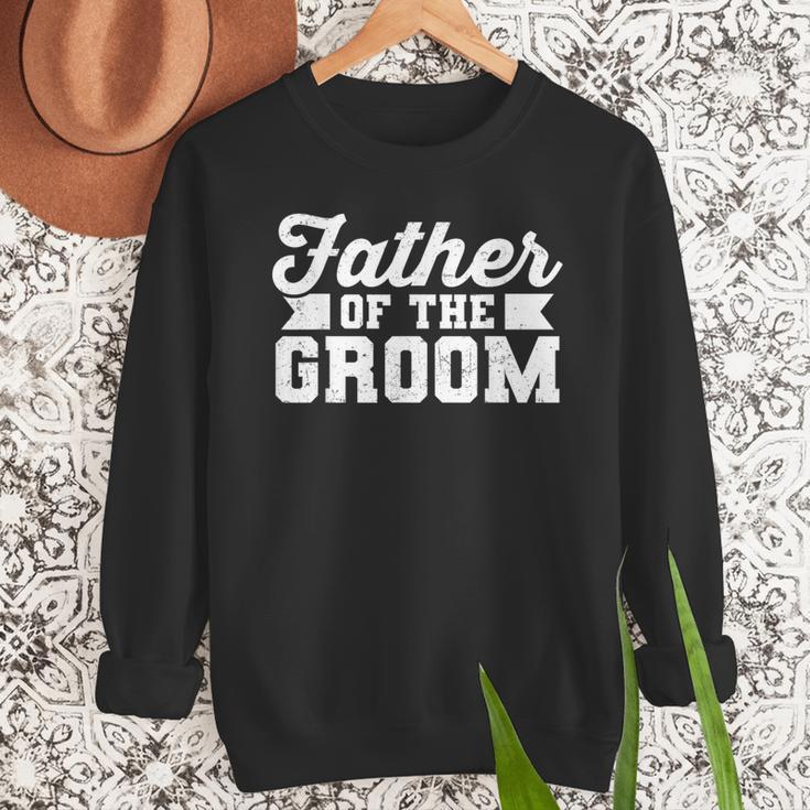 Father Of The Groom Dad Wedding Bachelor Party Distressed Men Sweatshirt
