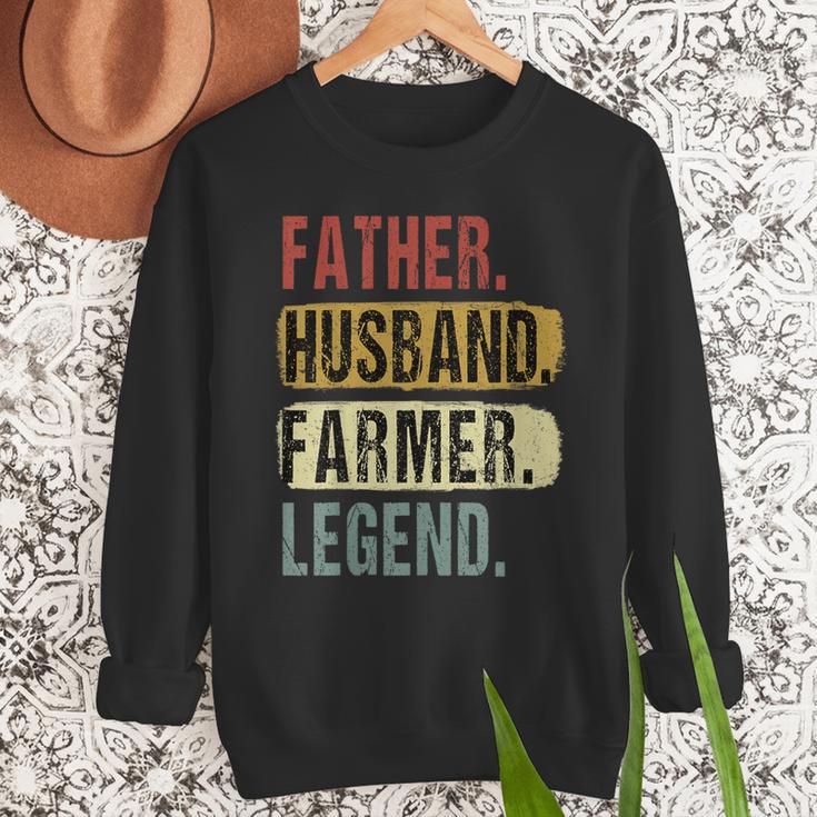 Father Husband Farmer Legend Vintage Dad Father's Day Men Sweatshirt Father Husband Farmer Legend Vintage Dad Father's Day Men Sweatshirt