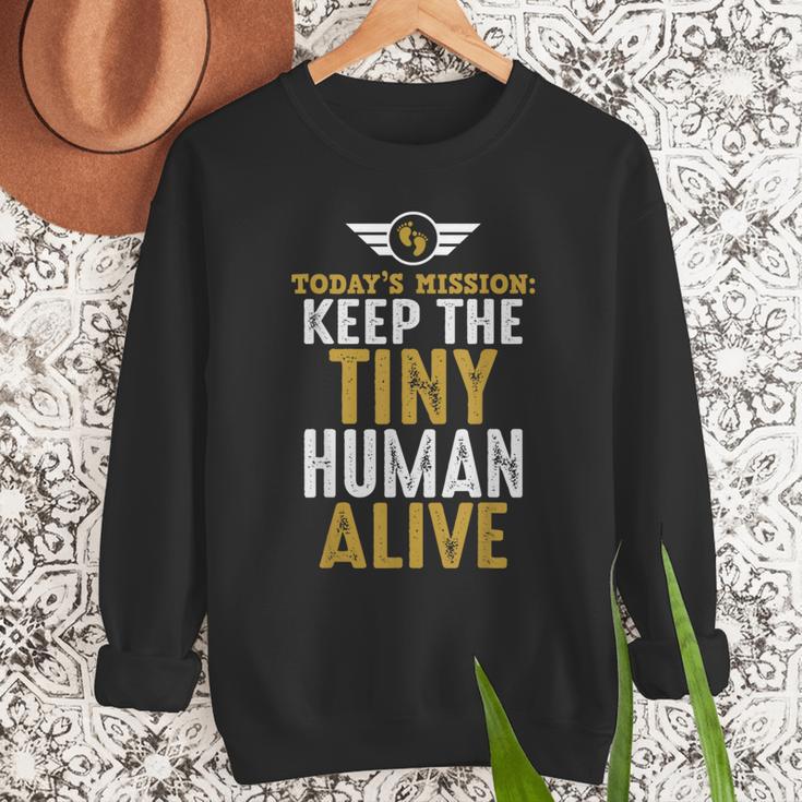 Father's Day By Tee Company New Dad First Time Father Keep Tiny Human Alive Adult Classic Fit Short Sleeve Men Sweatshirt Father's Day By Tee Company New Dad First Time Father Keep Tiny Human Alive Adult Classic Fit Short Sleeve Men Sweatshirt